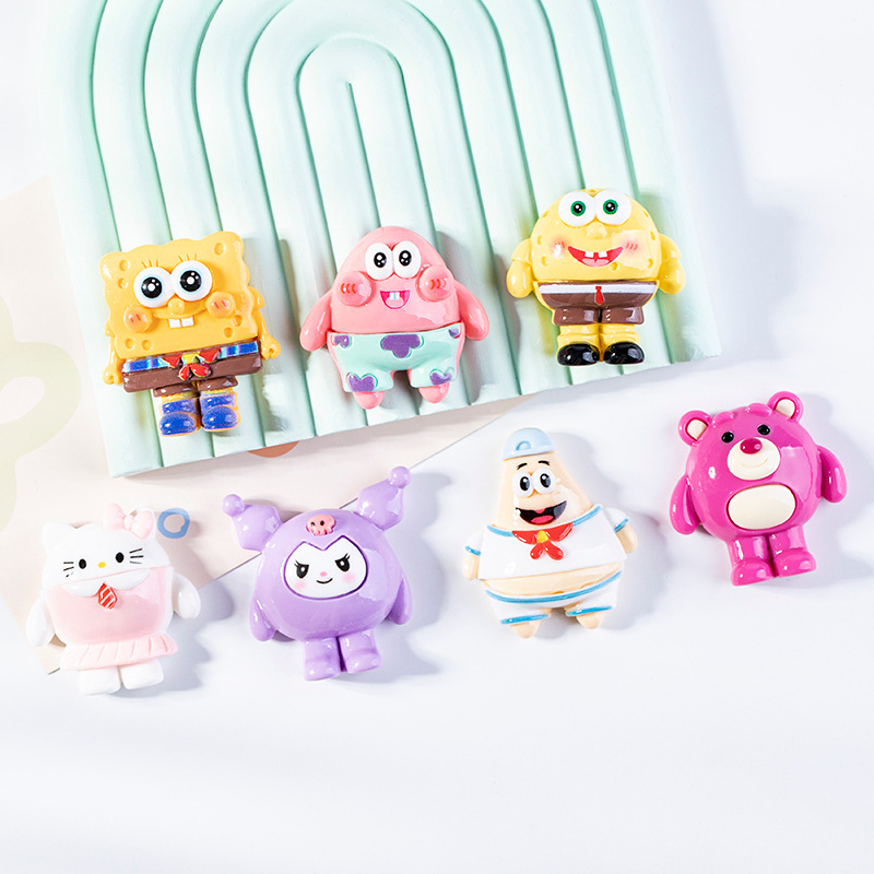 New resin accessories cartoon Sanrio sponge baby diy cream glue mobile phone shell patch water cup stickers accessories