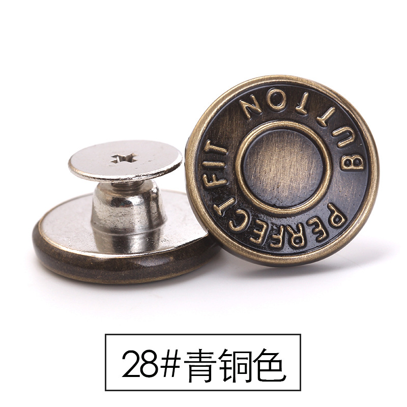 Botón de los pantalones vaqueros botón de la cintura ajustable desmontable modificación de la cintura artefacto redondo hebilla de metal pantalones fijos