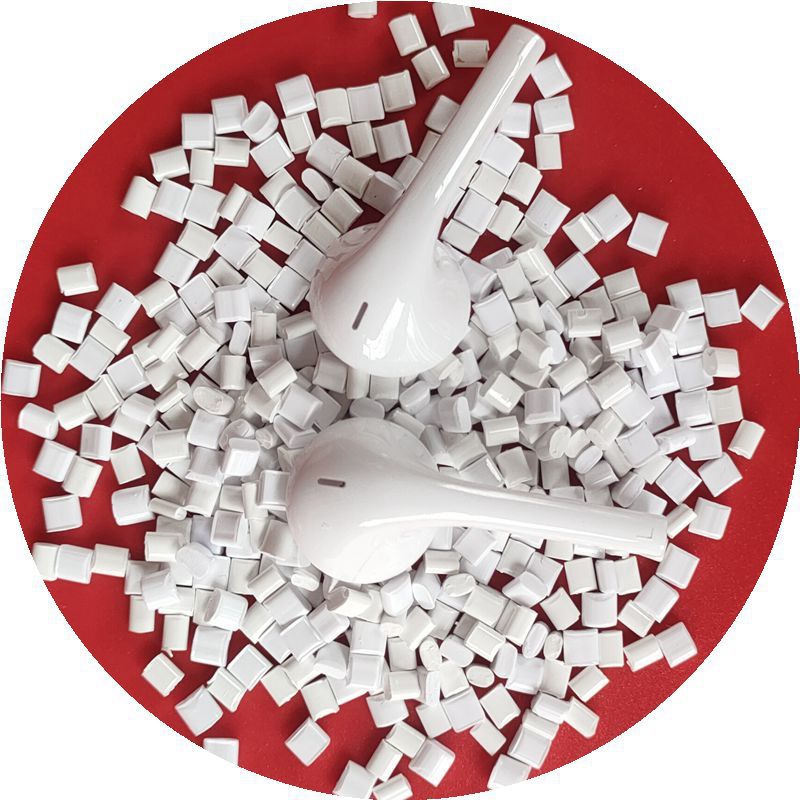 白色遮光ABS粒子 注塑级灯具外壳料0.8毫米全遮光瓷白ABS遮光材料