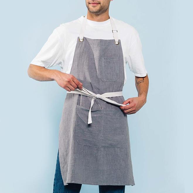 Amazon Algodón, lino, ramio, arte, abanico delantal, cocina casera coreana, comedor, té con leche, tienda, ropa de trabajo, delantal