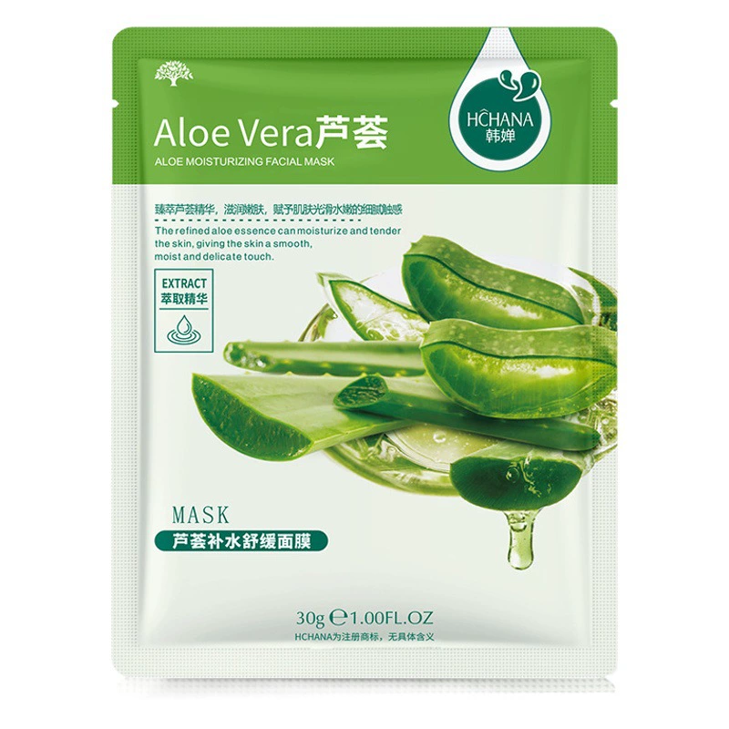 Оптовая продажа: Увлажняющая тканевая маска Han Chan с алоэ вера, ниацинамидом и фруктовым коллагеном