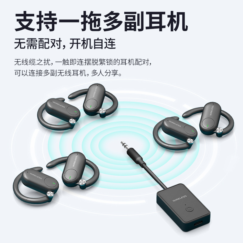 ライブブロードキャスト用Bluetoothオープンイヤーモニタリングヘッドホン、インフルエンサー専用イヤーフィードバック、ステレオ、長時間バッテリー、低遅延|undefined