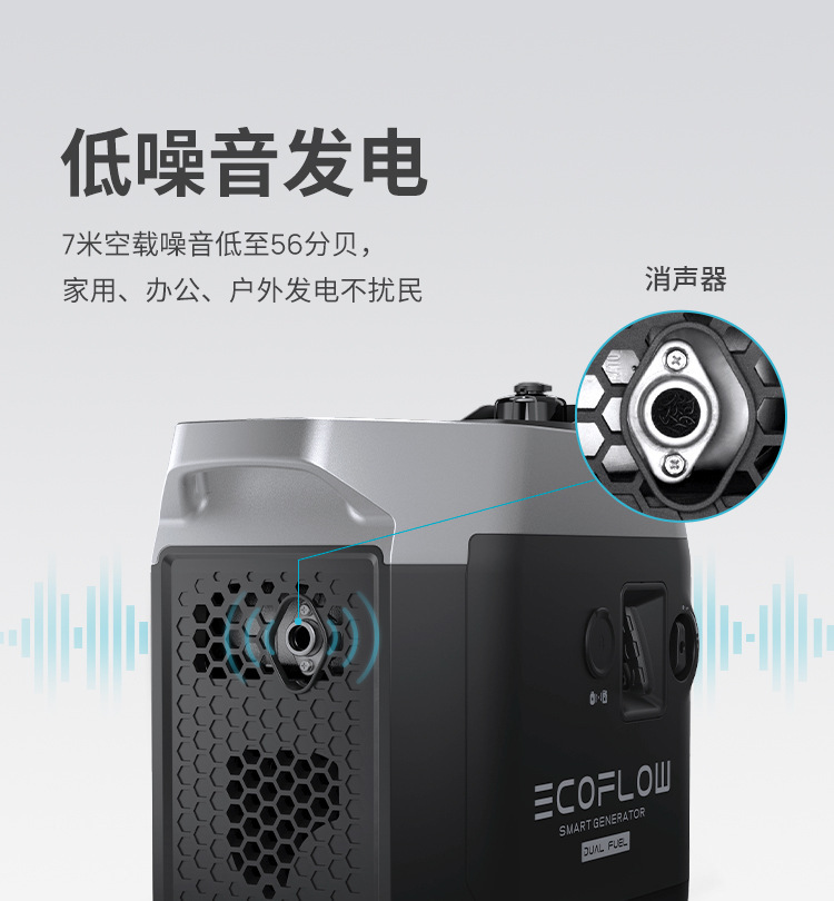 Ecoflow Zhenghao Intelligent Dual-Fuel Generator Oil and Gas Dual-Purpose Automatic Start and Stop 1800W 1600W