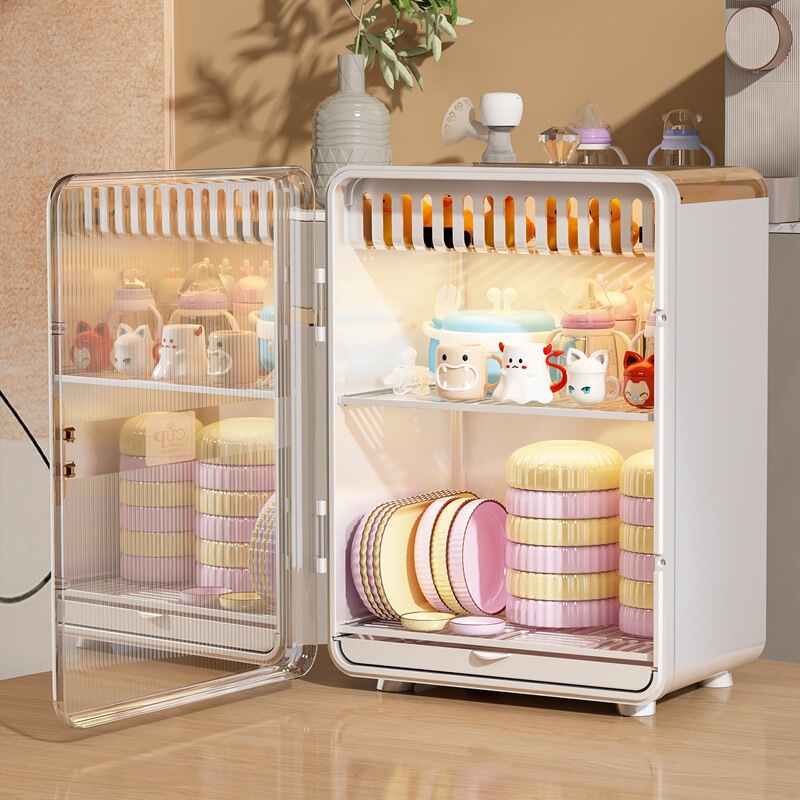 Kitchen Cupboard Storage Rack Cabinet-Style Dish Storage Rack Box Multifunctional Dish Rack Spice Rack Bowl and Chopstick Cabinet Storage Cabinet