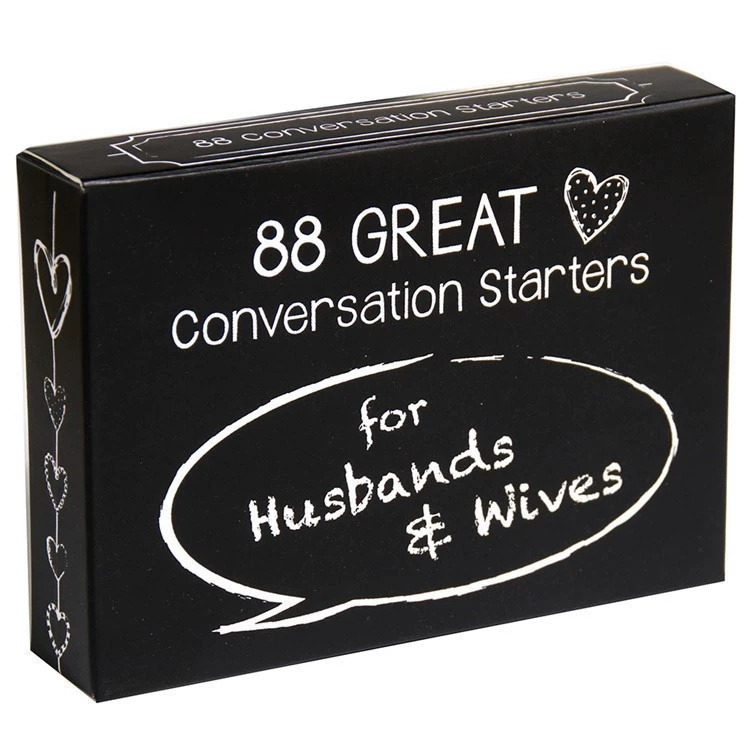 English version 88 great conversation starters couples love game board game cards