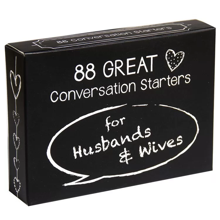 English version 88 great conversation starters couples love game board game cards