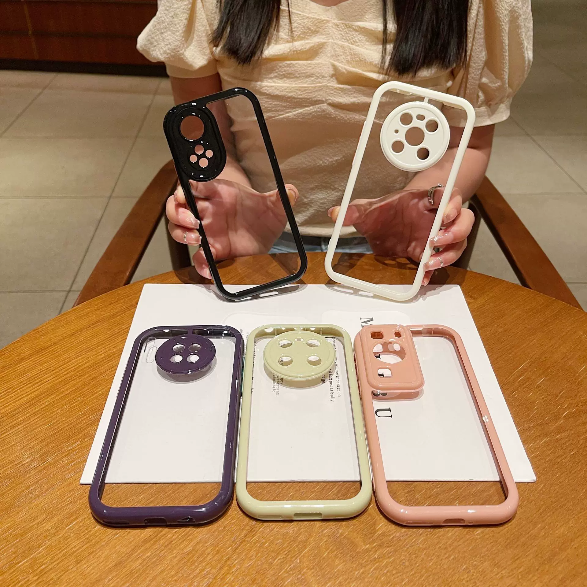 适用vivo小米华为MATE60PRO滴胶奶油p60手机壳荣耀70/90PRO凹槽壳