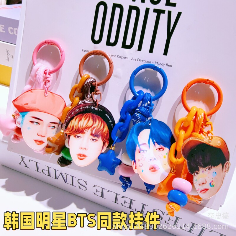 Cross-Border Korean Celebrity Bts (Bangtan Boys) Min Yoongi, Kim Taehyung, Park Jimin Same Style Bag Charms