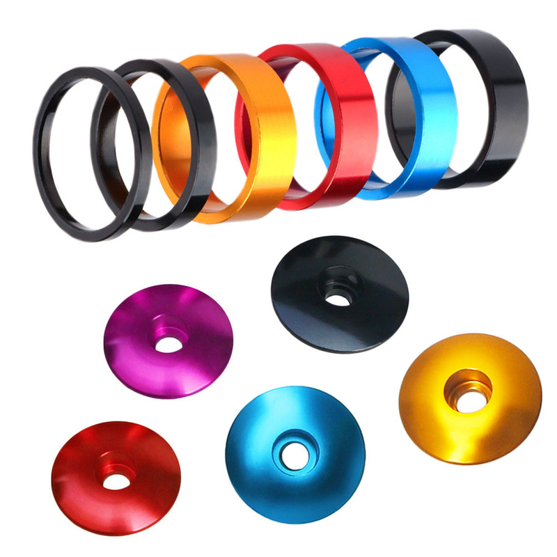 Bicycle Front Fork Headset Washer Mountain Road Bicycle Aluminum Alloy Stem Pad Ring Pad Coaster Ring 5/10mm
