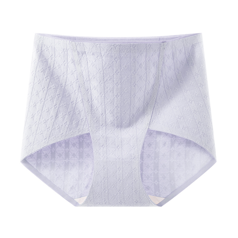 Calzoncillos de vientre de cintura alta jacquard de algodón puro para mujer mejorados 7A entrepierna de algodón antibacteriano calzoncillos sin costuras de gran tamaño 2024 nuevo
