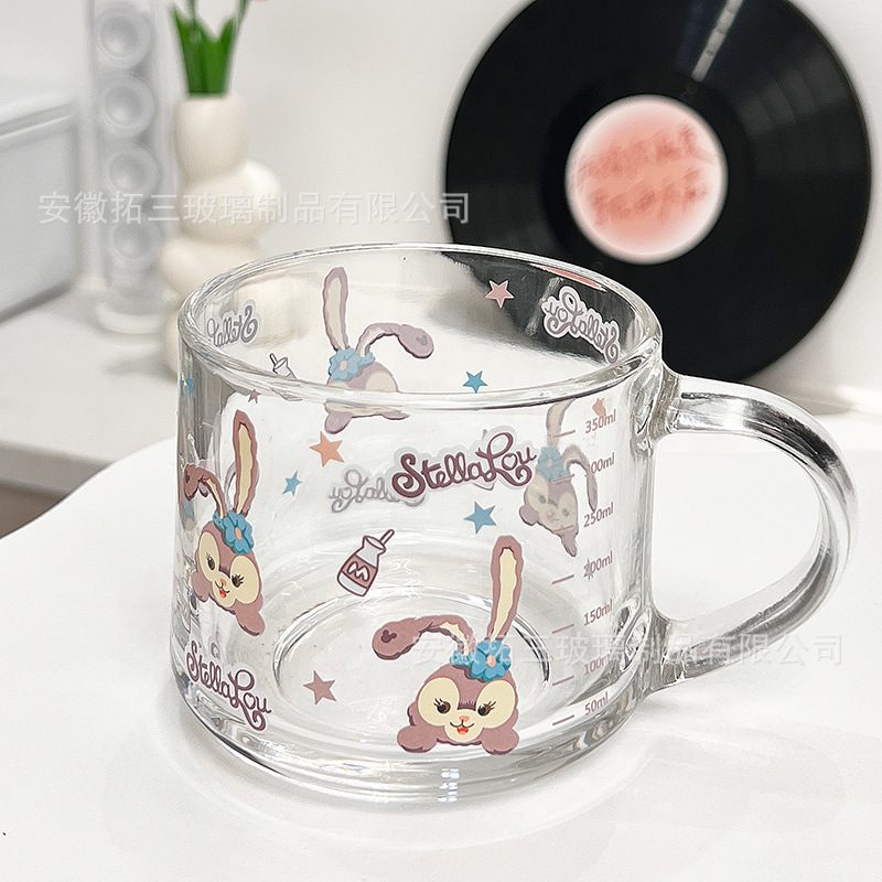Taza de leche con tapa Taza de pajita Calefacción doméstica con cuchara Taza de impresión linda Taza de desayuno INS Taza de avena Estilo ins