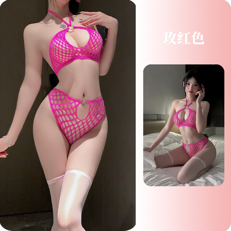 Set de Bikini de Malla 2609 de Nylon y Elastano para Citas de Pareja image 16