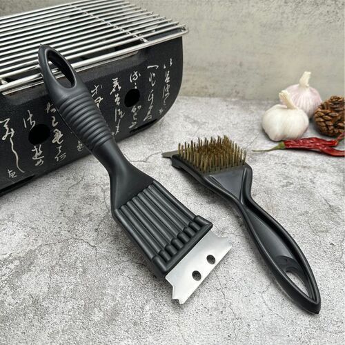 BBQ Grill Mesh Stainless Steel BBQ Cleaning Brush Grill Tool Outdoor Camping Household Portable Cleaning
