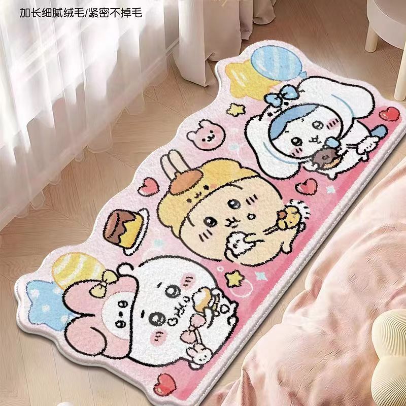 模造カシミヤカーペット、寝室のベッドサイドブランケット、かわいい漫画の厚みのある柔らかいカーペット、リビングルームの汚れにくいお手入れが簡単なコーヒーテーブルブランケット|undefined
