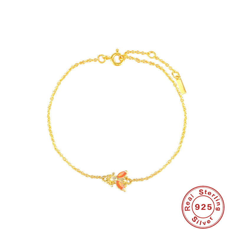 Fashion Bee Sterling Silver Plating Artificial Rhinestones Bracelets 1 Piece