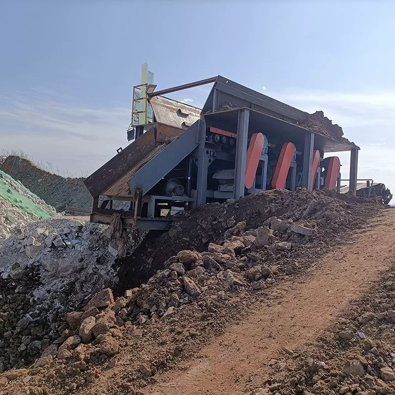 中厚泥石分离设备铁矿石筛分设备滚轴筛 土石分离机源头厂家