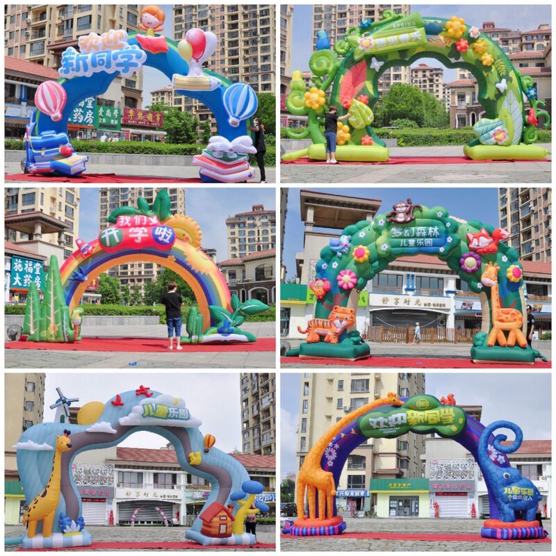 Inflatable Arch for Opening Events, Inflatable Arch Model, Inflatable Cartoon Model, Inflatable Rainbow Gate for Kindergarten Opening