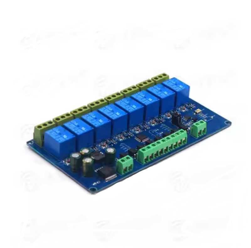 Modbus RTU 八路继电器模块 RS485/TTL UART 8路输入 8路输出