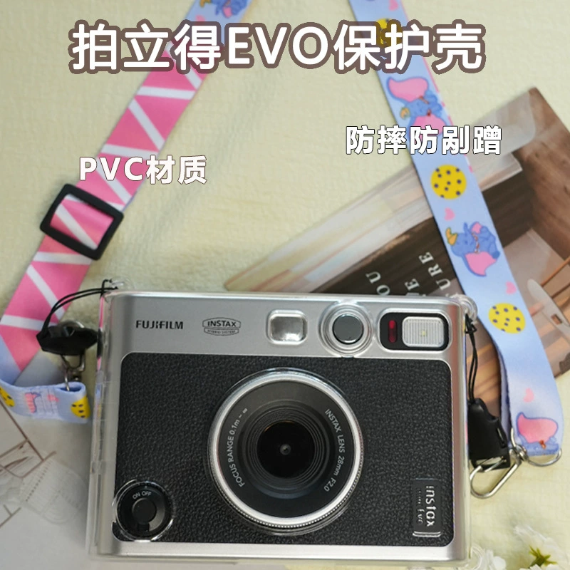 Polaroid, compatible camera, transparent protective case, lens, accessories