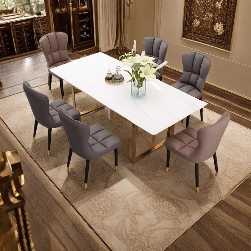 Asiento de restaurante nórdico simple respaldo superior silla de comedor de paquete flexible silla de negociación de hotel image 5