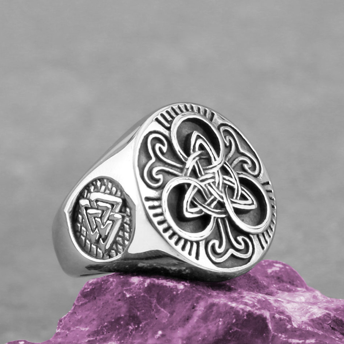 Holiday Occasion Original Design Symbol Titanium Steel Polishing Men's Rings