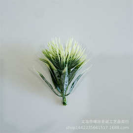 仿真植物发毛料塑料水草挂白霜松针草 DIY森系饰品装饰花材批发