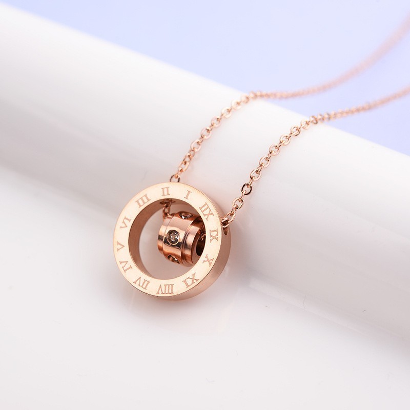 2264玫瑰金可旋转吊坠