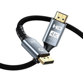 dp转hdmi转接线镀金4k60Hz适用电脑显卡显示器投影仪电视转接线