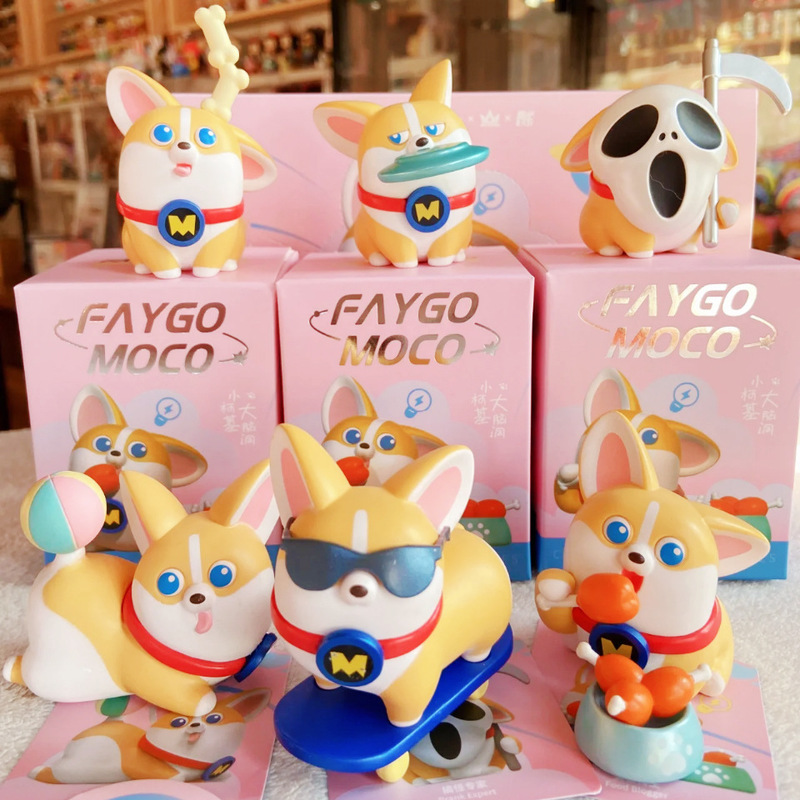 in stock Flying Dog Moco Professional Experience Blind Box Cute Koji Hand Ornaments Girl Gift Doll Chai Dog Trendy Play
