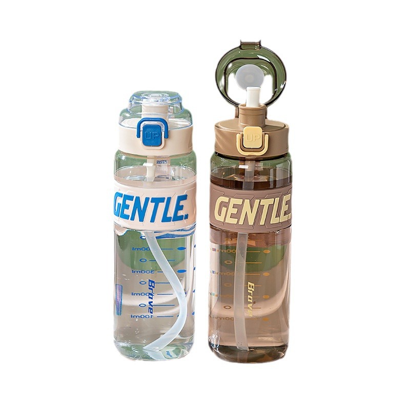 Yitong nueva taza de agua deportiva de gran capacidad taza de plástico de verano estudiantes de oficina adultos hervidor de agua portátil de paja