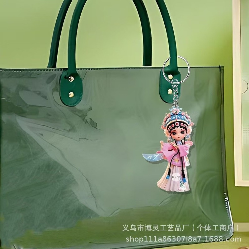 新車バックミラーペンダント中国オペラキャラクターアクリルキーホルダーギフト車のペンダントキーホルダー|undefined