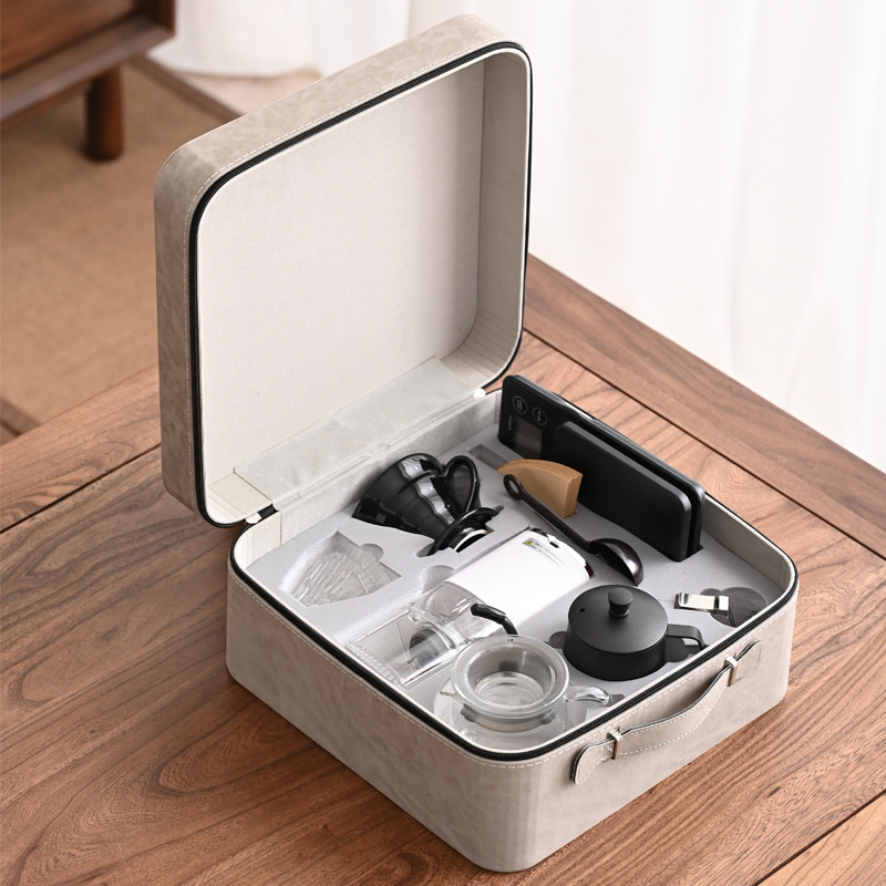 V60 travel hand coffee electric bean grinder gift box suit stainless steel coffee pot home storage coffee