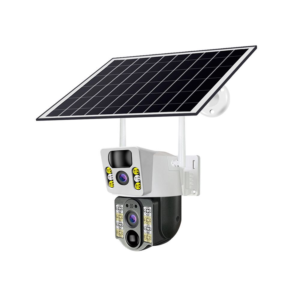 V380 monitor solar teléfono móvil inalámbrico inteligente remoto doble lente al aire libre binocular 4G cámara impermeable