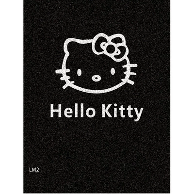 Electric vehicle foot mat — and non-slip foot pads - black-hello-kitty
