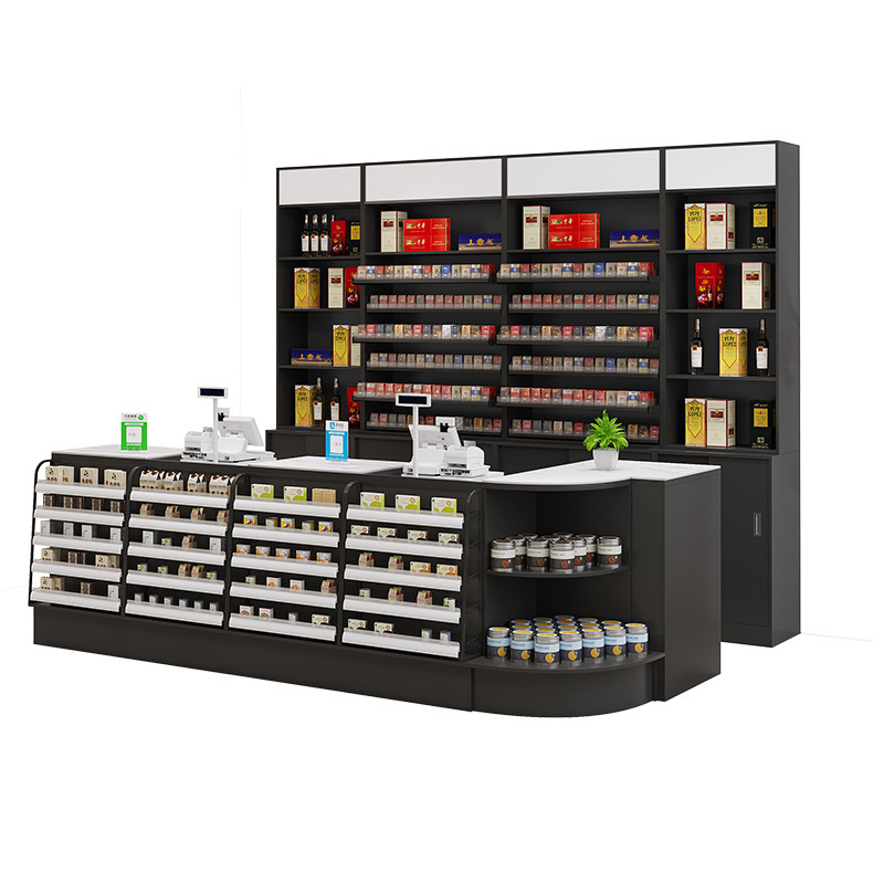 Supermercado cajero de cigarrillos tienda de conveniencia estante de exhibición tienda de venta especial mesa de bar pequeño mostrador de esquina