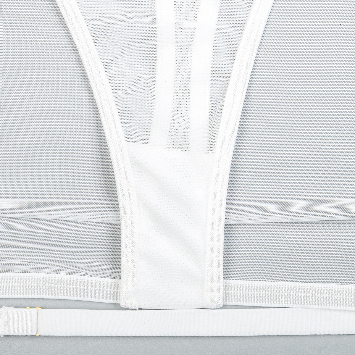 White Color Sheer Skirted Three Piece Lingerie Set