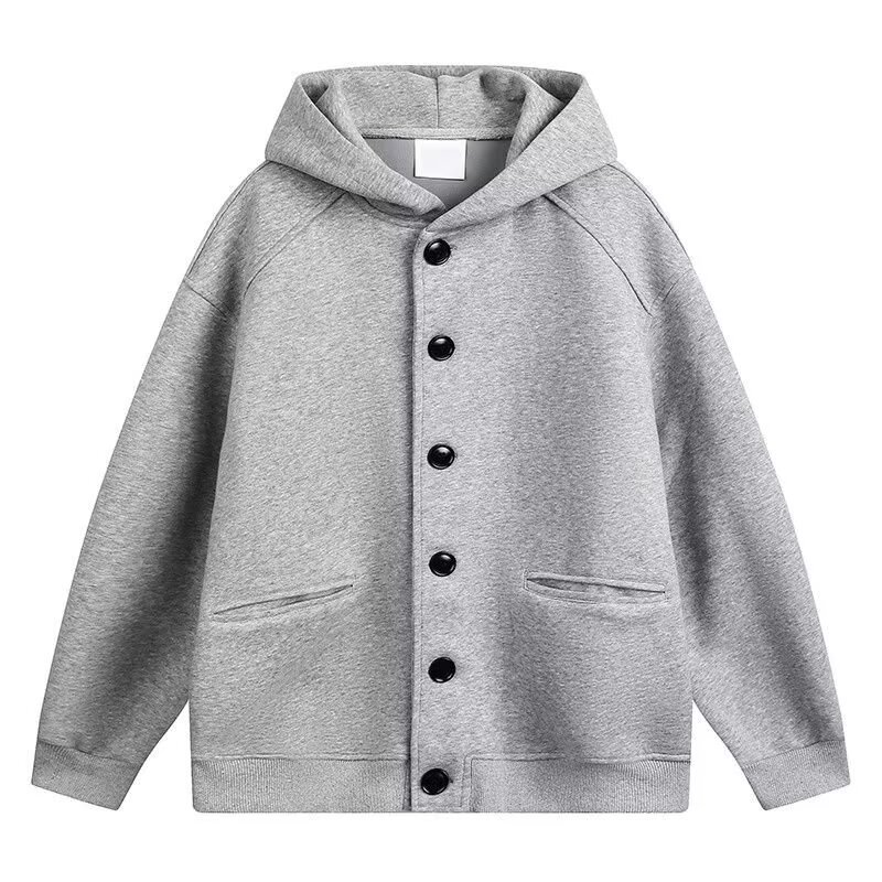 Trendy Simple Jacket Spring and Autumn New Button Versatile Casual Loose Fashion Designer Jacket Top