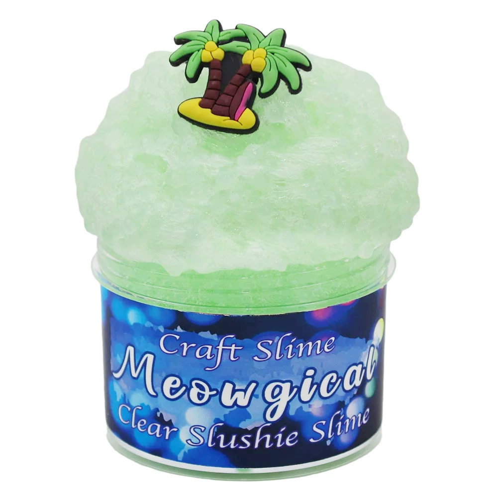 Игрушечный слайм Crystal Cartoon Slime, 50 мл прозрачный, банка ≈60 г