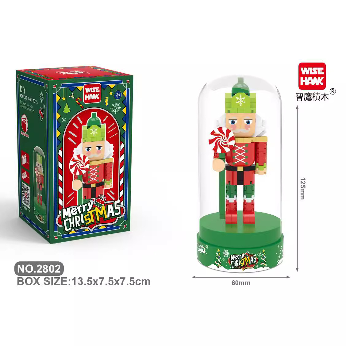 Zhiying nueva Navidad Cascanueces serie pequeñas partículas ensambladas bloques de construcción con cubierta de polvo de regalo de Navidad en stock