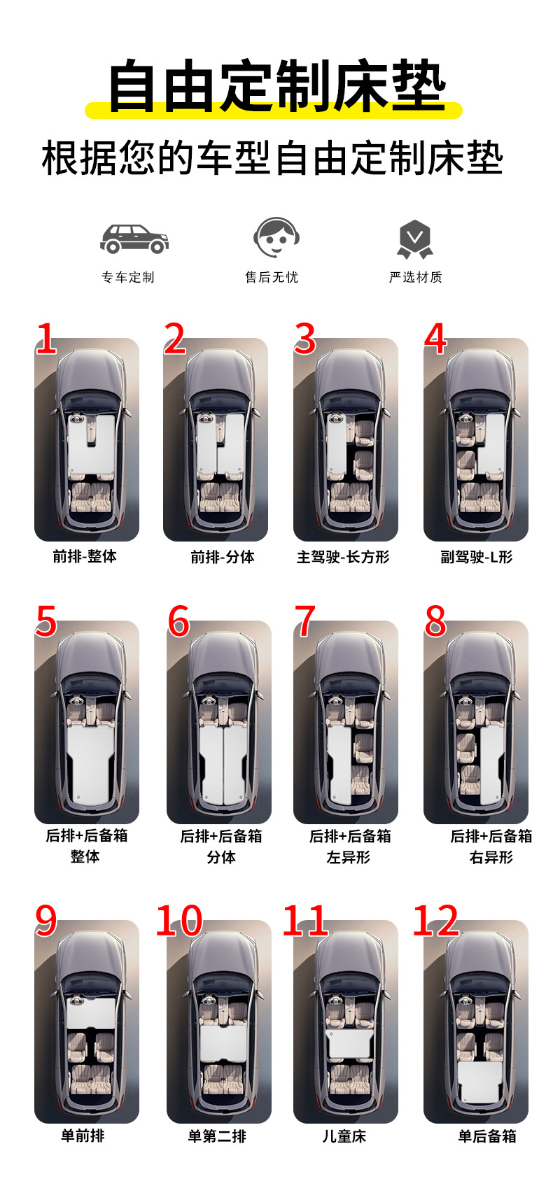 Odyssey Second-Row to Trunk Car Inflatable Bed, Thickened Sleeping Pad, Travel Mattress, Vehicle Sleeping Essential