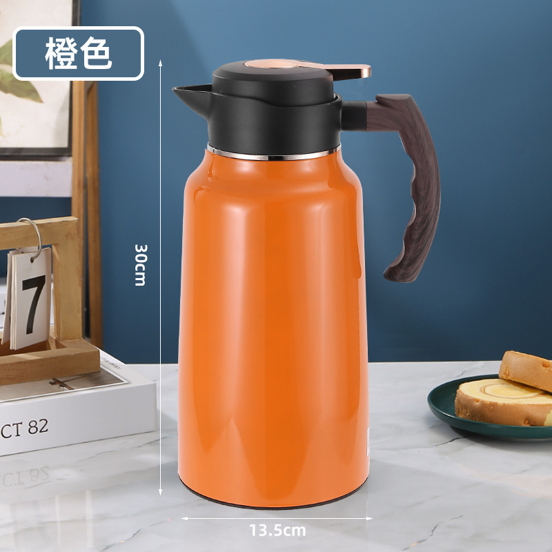 304不锈钢大容量真空保温壶家用保温瓶商用咖啡壶冷水壶彩色茶壶|undefined