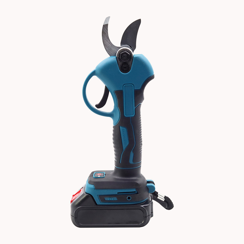 跨境款碳钢刀头电动修枝剪刀锂电修剪园林电剪刀批发3.0电剪刀