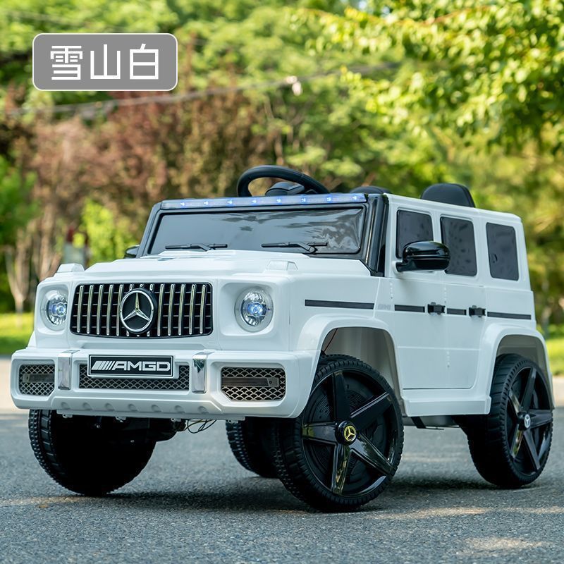 업그레이드된 2인승 + 초내하중 + 주변광 + 트렁크 - 대형 흰색 1~8세(듀얼 드라이브 풀 기능) 듀얼 대형 리튬 배터리