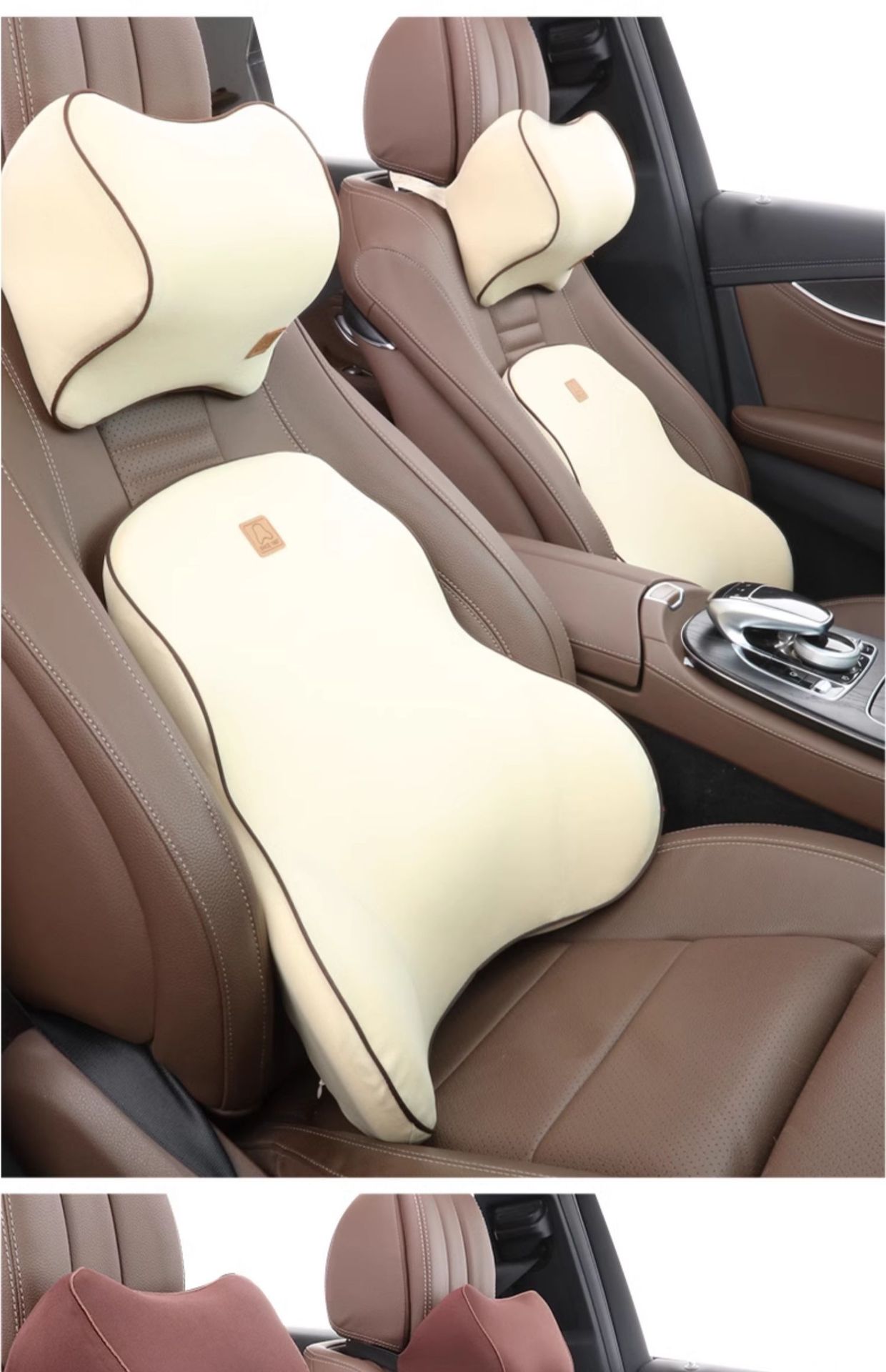 Car Lumbar Pillow Memory Foam Lumbar Cushion Backrest Waist Support Cushion Car Seat Lumbar Support Head Wholesale
