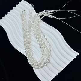诸暨珍珠批发3-4mm天然淡水米型珍珠半成品DIY串链项链