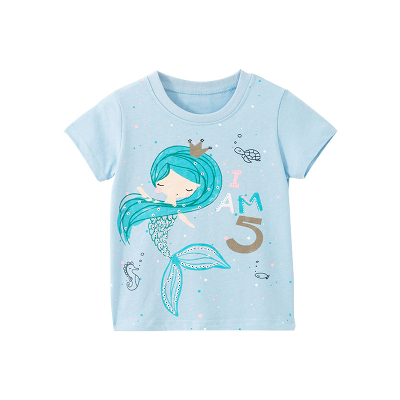 Malwee ropa para niños nueva camiseta de manga corta para niños tops para niñas verano marca europea y americana ropa para niños camiseta un envío