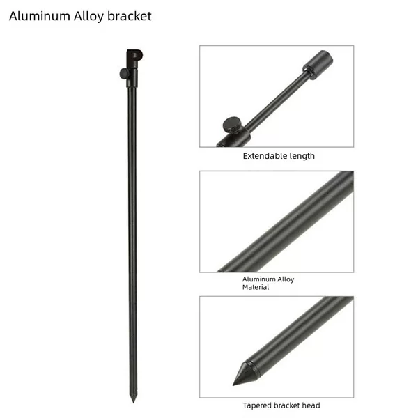 Cross-Border Jingyi European-Style Library Fishing Sea Rod Bracket Ground-Inserted Aluminum Alloy Two-Section Telescopic European Carp Fishing Rod Rack