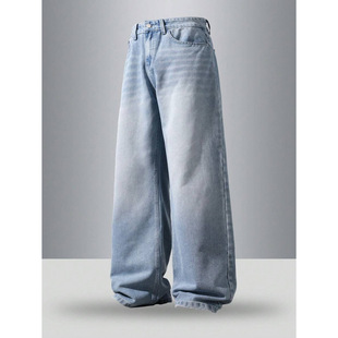 V 41829 Vintage washed straight denim pants �͹�ˮϴֱͲţ��