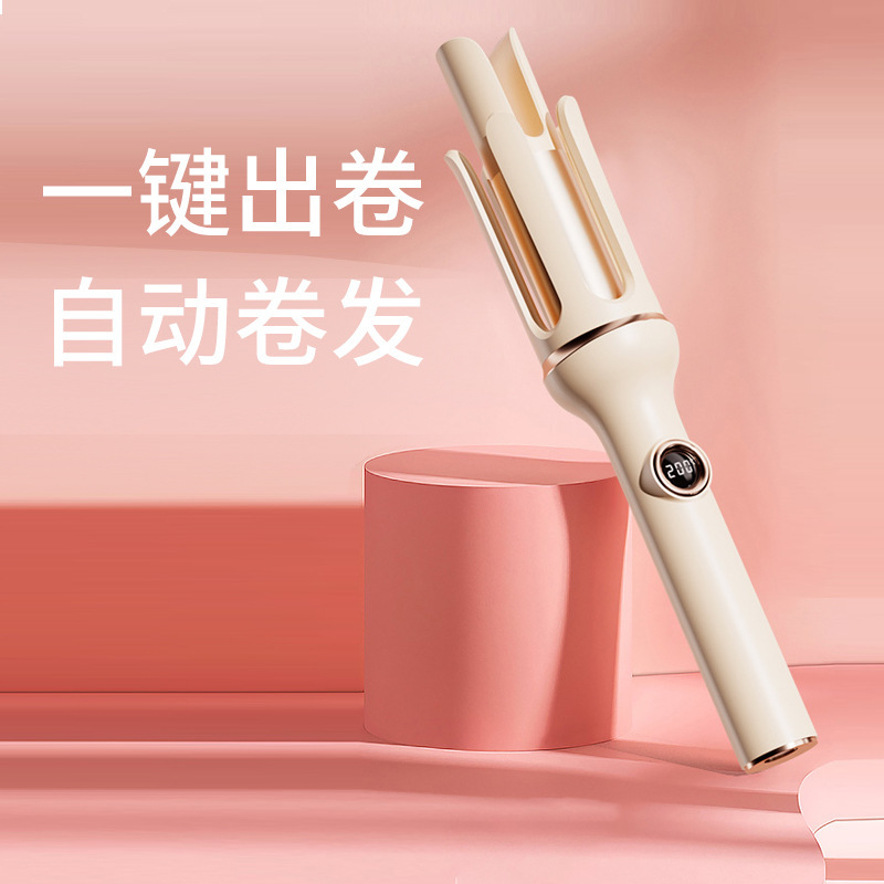 新しい全自動ヘアアイロン、怠け者のための魔法の道具、火傷防止、髪を傷つけない、大きなウェーブの電気エッグロール寮、32mmの大きなカール|undefined