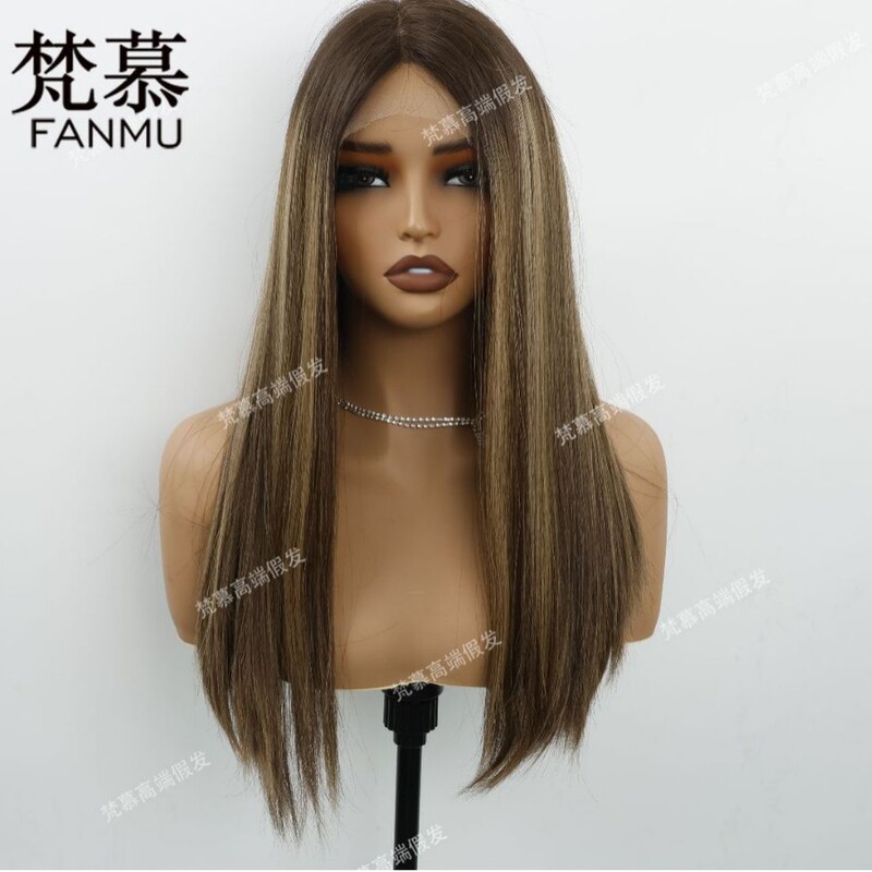 High-End Jewish Hair Highlights, Full Human Hair, European and American White Hair Braids, Women's Wigs